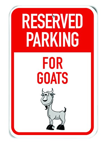 Panneau reserved parking for goats en aluminium 30x45 cm de ferme