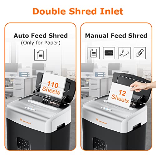 Bonsaii C233-B 110-Sheet Autofeed Shredder And 24-Pack Lubricant Sheets #TOP1