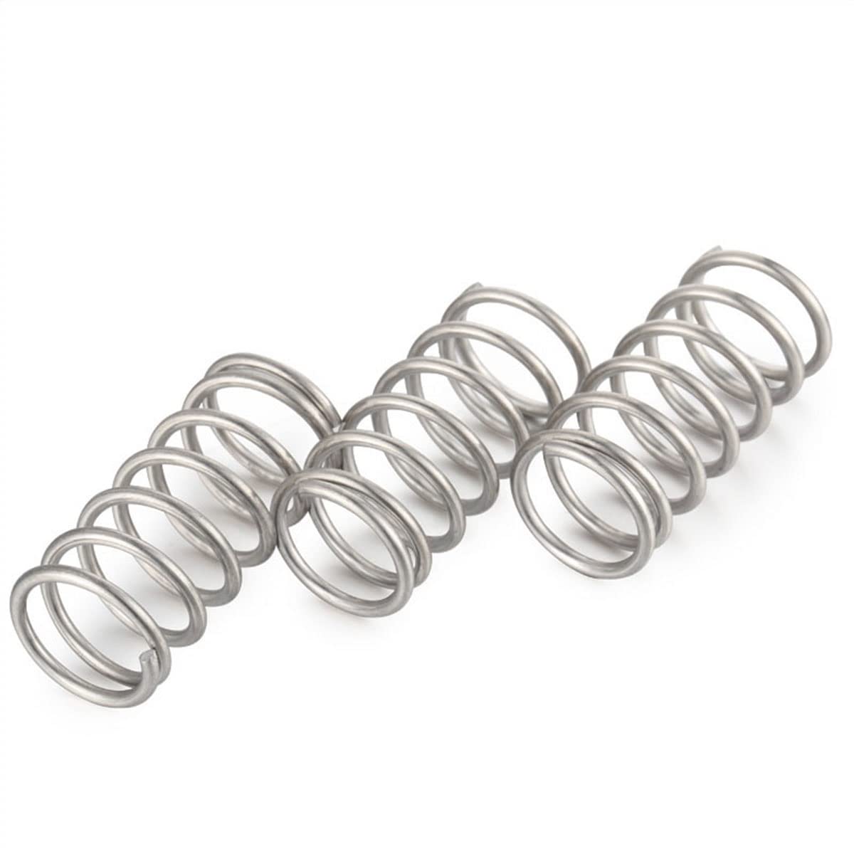 AGSBDCYU 10PCS Stainless Steel Return Compression Pressure Spring Wire Dia 1.5mm OD 14-25mm(12mm 30mm)