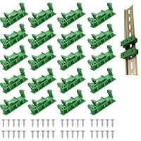 PCB Hutschienen Adapter - 20 Stück DIN C45 Schienenhalterung mit 40 Schrauben für 35mm DIN-Schiene, Industrietauglich