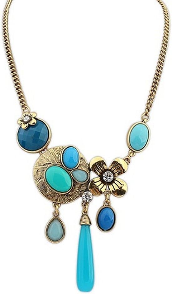 Multicolor Blue Hues Zynga Necklace for Women