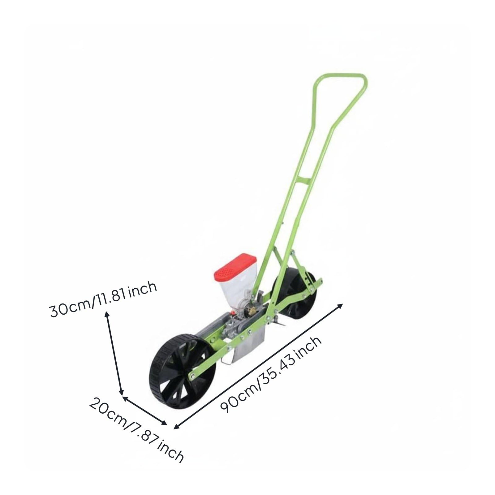 Sembradora de Manual Sembradora Sembrador Semilla con Dosificación Uniforme Marco Ergonómico Liviano Placa Cubresuelo y Abre Adecuada para Huertos Invernaderos Fincas, 1 Fila