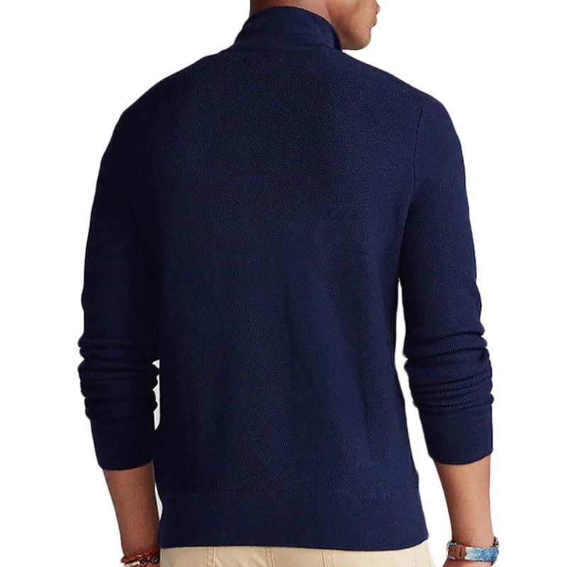 Cotton Sweater Autumn Men Casual Zipper Cardigan Warm Winter Casual Turtleneck Overcoat2