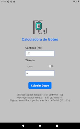 Calculo de goteo-Enfermeria