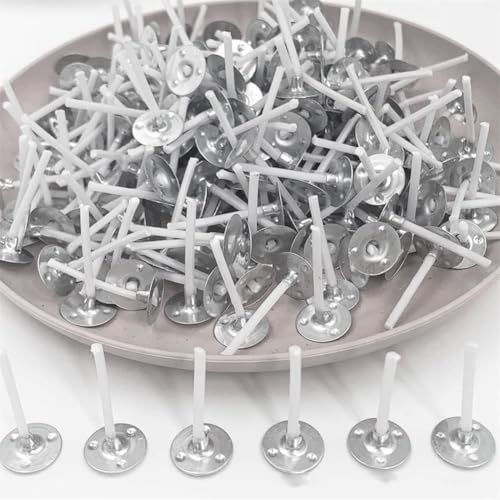 500 pzas Mechas para Velas de Té 2.6 cm Algodón y Metal miniatura 5