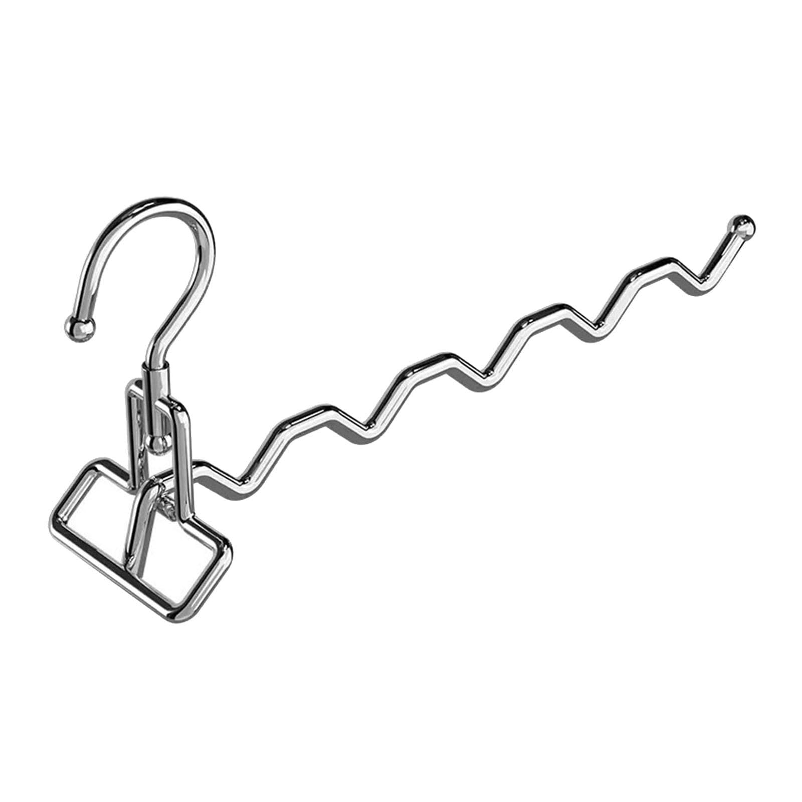 Foldable Clothes Rack Coat Hanger Easy Assembly Garment Stand Sturdy Portable Travel Clothes Hanger for Bathroom Home Silver