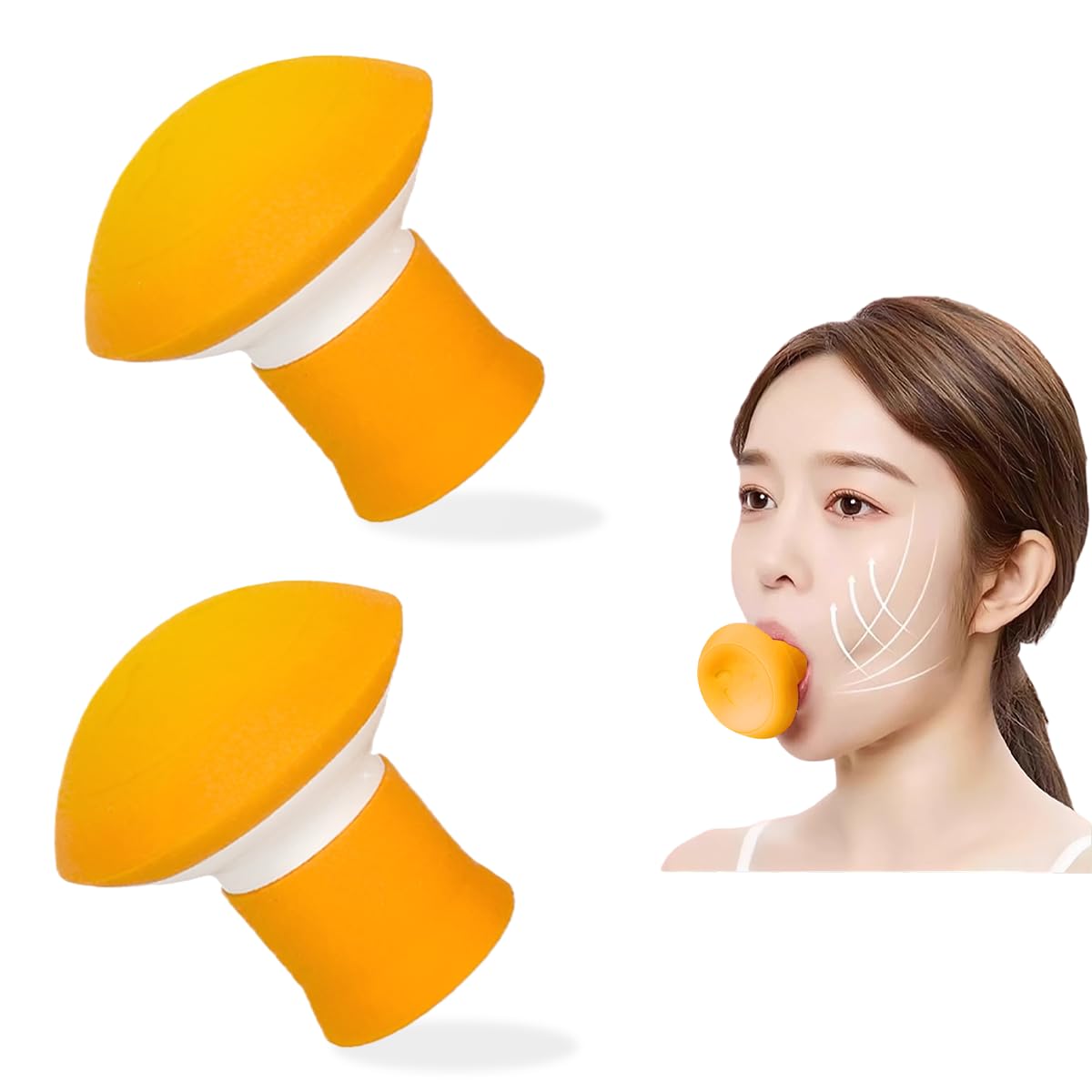 2-Pack Xoesu Face Exerciser Jaw Toner Facial Yoga Trainer for Skin Tightening Double Chin Reducer Jawline Slimmer Breathing