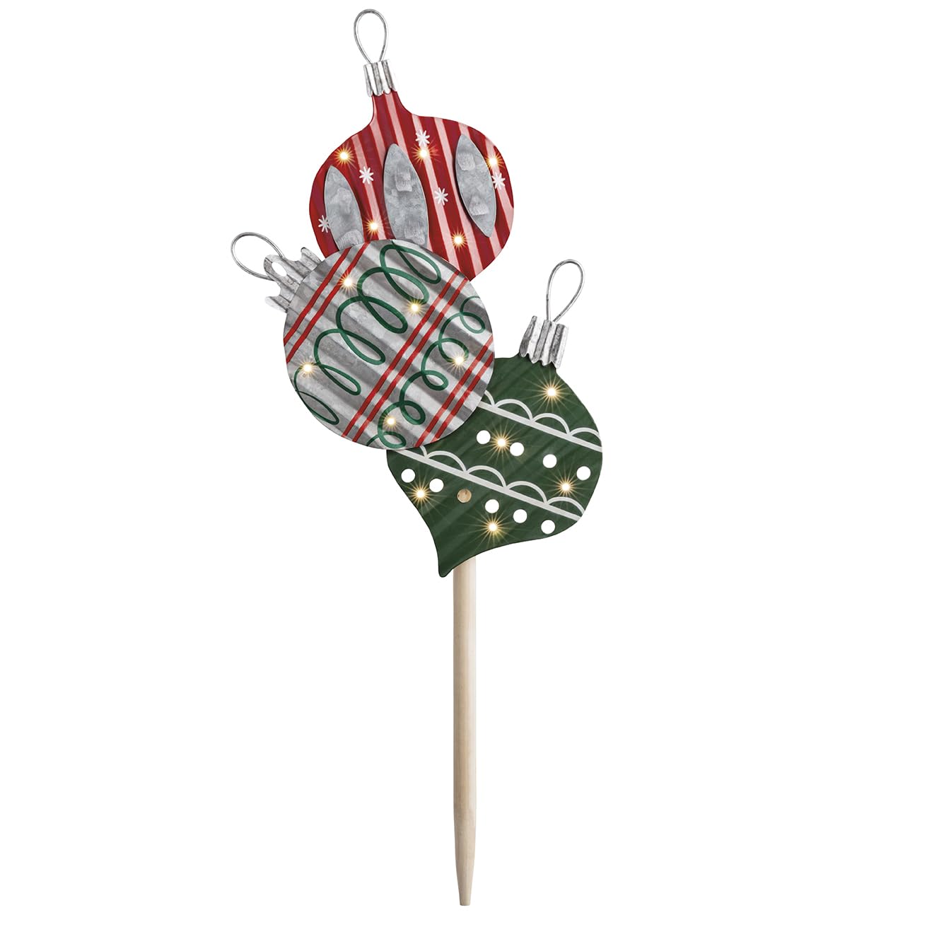 Piquet de Noël lumineux Mud Pie pour sublimer l'allée de votre maison en hiver