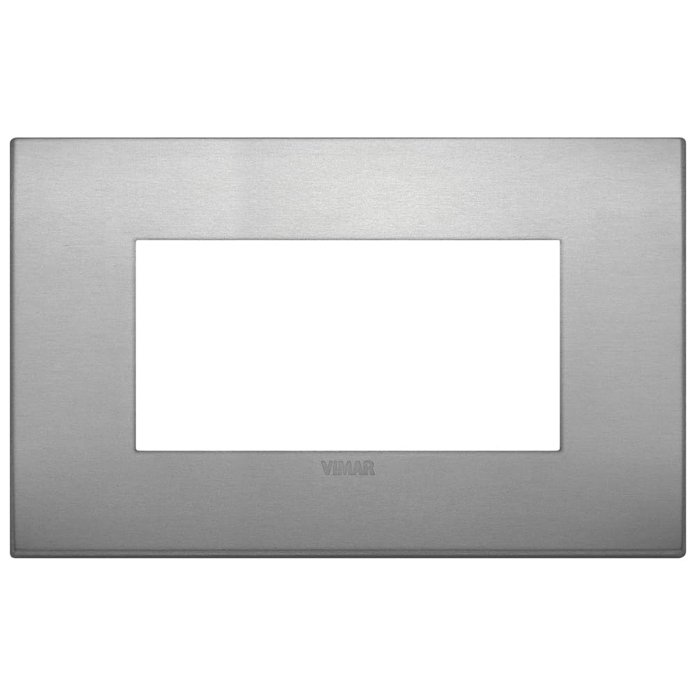 Vimar 19654.16 Arké Placca Classic 4 Moduli, in Alluminio, Colore Lava