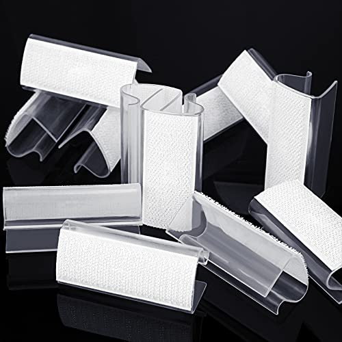 image for Maitys 12 Pieces Table Skirting Clips Clear Tablecloth Clips for Indoo