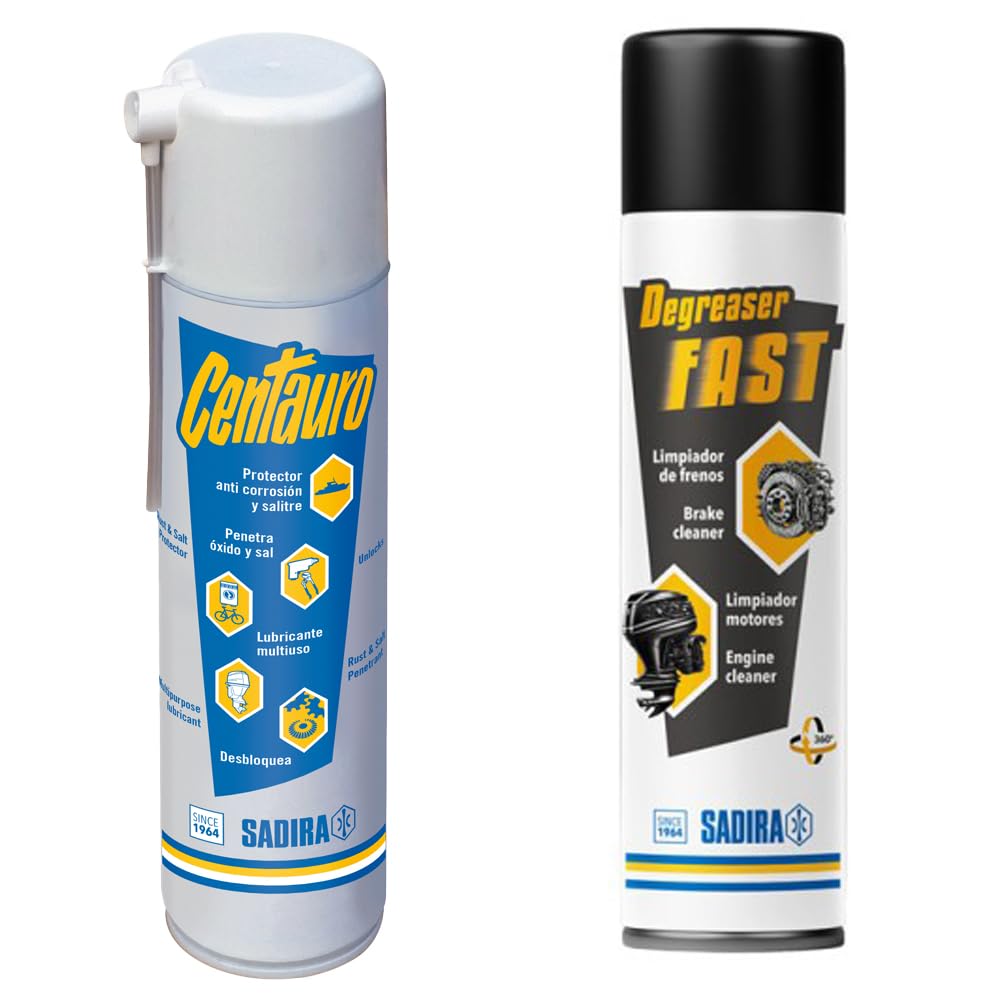 Sadira Pack Mantenimiento Motor Náutico con Fast y Centauro para Limpieza y Lubricación Profesional