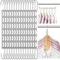 Exquilnova 15PCS Space Saving Hangers,Heart Shaped Hangers for Clothes Space Savers,Clothes Rack for Wardrobe Storage Organiser,Smart Hanger for Jackets,Coats,Pants,Down Jackets (15 Pcs,Heart Shape)