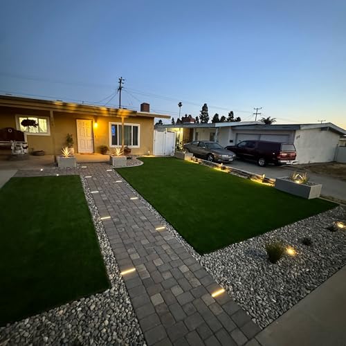 Image of LUMENGY Paver Light Slim 0.5x9 Inch (0.55x8.85), 2700K Warm White, Glare-Free Linear Lighting for Driveways, Walkways and Paver Borders, 12V Hardwired, IP67 Waterproof, Drive-Over Rated