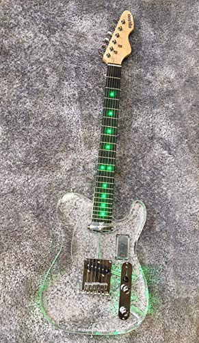 特価ーJUNO アクリルレスポール 透明 エレキギター アクリルギター