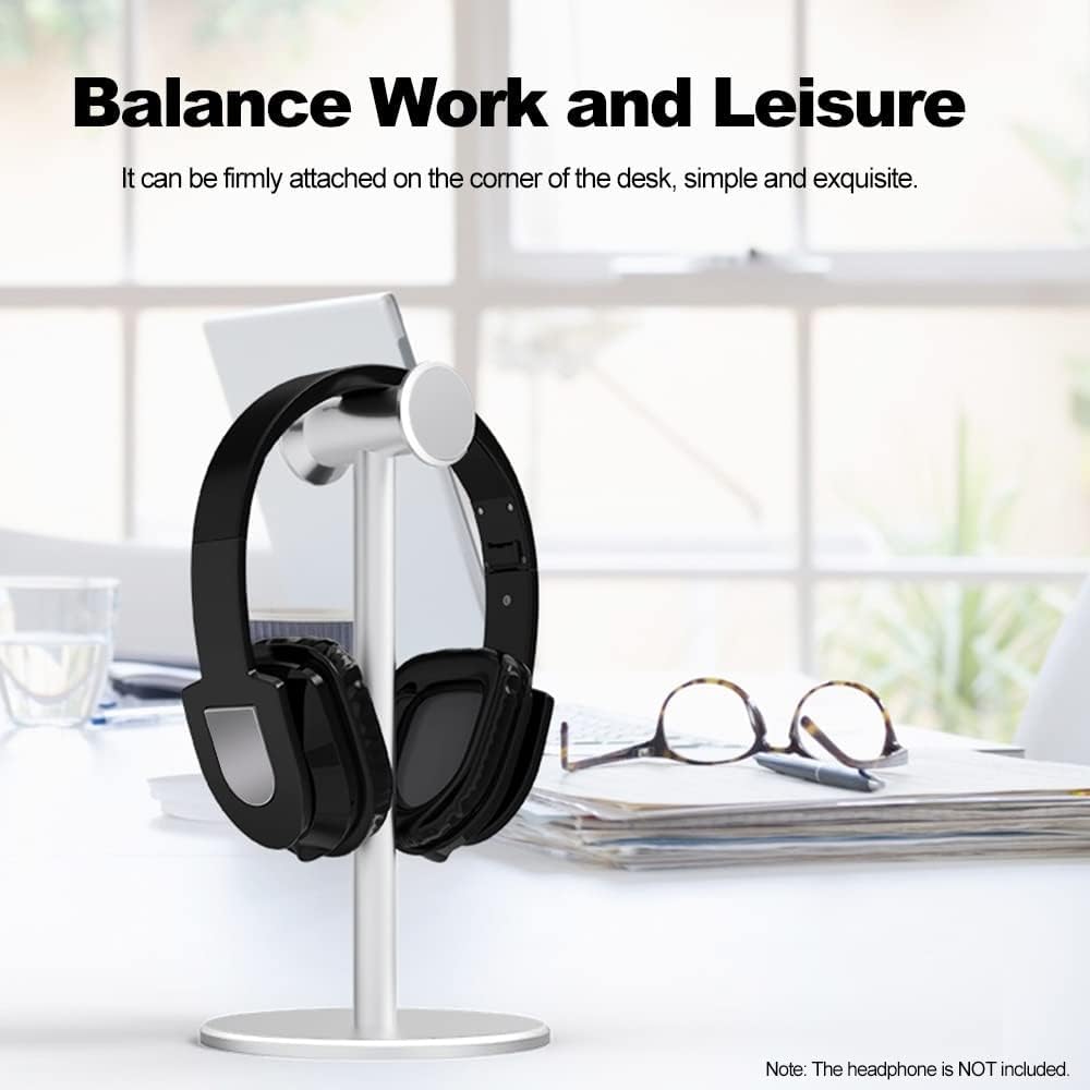 Nowy Duurzame headsethouder Metalen/ABS hoofdtelefoonstandaard Afneembare hoofdtelefoonhouder Stabiele beugel Siliconen pad voor bedrade headsets Stojak na słuchawki