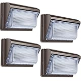 LEDMO LED Wall Pack Lights Repalces 800W HPS/HID Light 4 Pack 15600LM Outdoor Commercial Lighting Fixture 120W Waterproof Wall Mount Security Lighting 5000K
