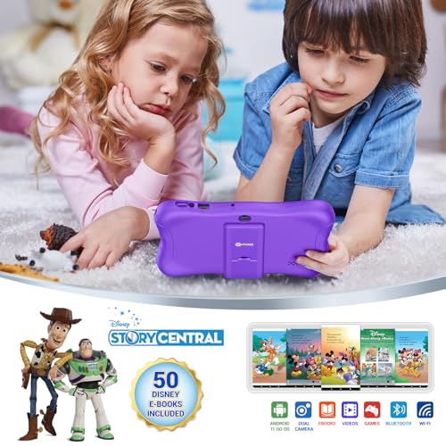 Image of Contixo 7 inch Kids Tablet - V9A 32GB Android Tablet for Ages 3-7, Parental Controls, Pre-Loaded Exclusive 50 Disney Storybooks, WiFi, Kid-Proof Case with Kickstand, Back to School Gift, Purple
