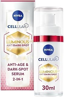 NIVEA Anti-Ageing Serum Against Pigment Spots, Face Care with Collagen Booster and Hyaluronic Acid for Mature Skin, Cellular LUMINOUS630® 2-in-1 Anti-Age & Age Spots Serum (30 ml)
