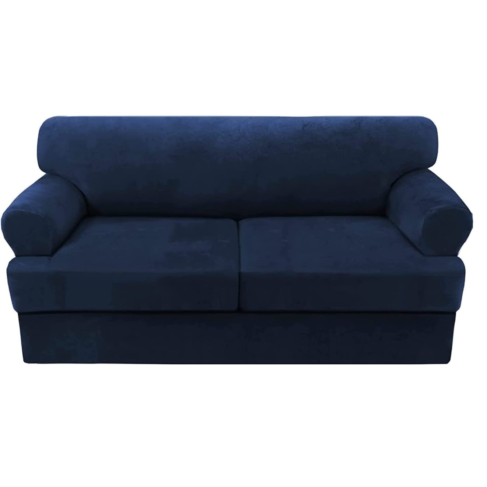 SDYdsgE sofa cover， Velvet Sofa Cover Stretch Furniture Protector for 3 Seater Couch Gray Slipcover with Washable(Navy,Loveseat)