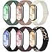 Msksjer Nylon Cinturino Compatibile con Xiaomi Mi Smart Band 10/9/8 per Donne Uomini, Regolabile Solo Loop Tessuto Elastico Morbido Polsini Sportivi per Mi Band 10/9/8 immagine