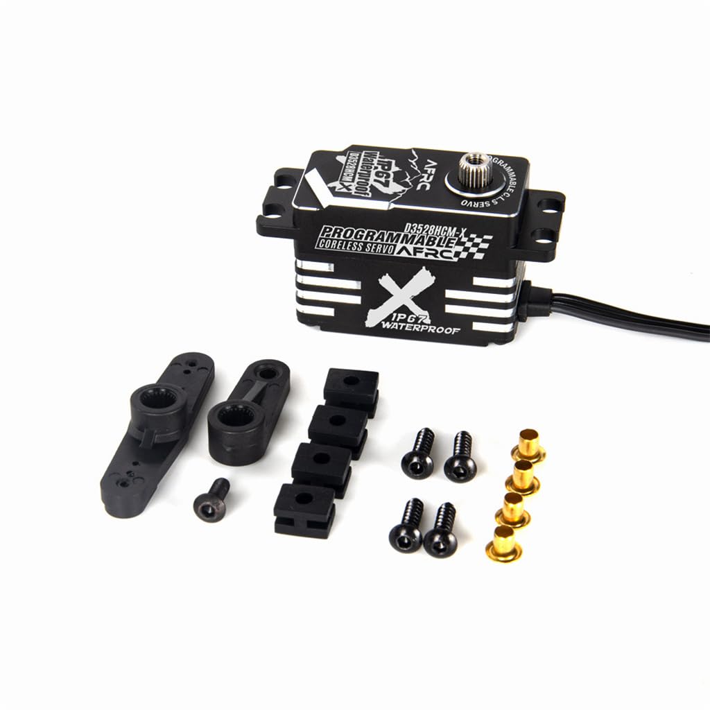 IP67 Wodoodporny programowalny bezrdzeniowy serwo 4,8-8,4 V aluminiowa obudowa radiatora do RC Drift Car Boat Helicopter Fixed Wing Robot