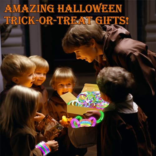 20 Pack LED Light Up Bracelets Glow in The Dark Party Supplies,Colorful Flashing Bracelet Light Up Toys Birthday Gifts Goodie Bags Fillers Pool Party Favors Toys Classroom Back to School Halloween - Image 4