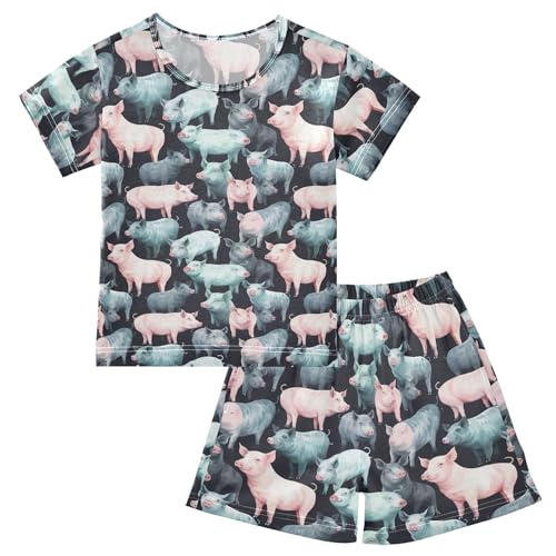 Pig Animal Cute Pajama Set Pajamas Sleepwear Nightwear Loungewear Clothes Set B04028213