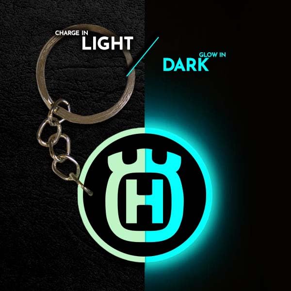 Image of Mi Glow Store Glow in Dark Keychain for Bike Men | Gift for Man | Bike Accessories | Charges in Light Glows in Dark | Key chain for Bike