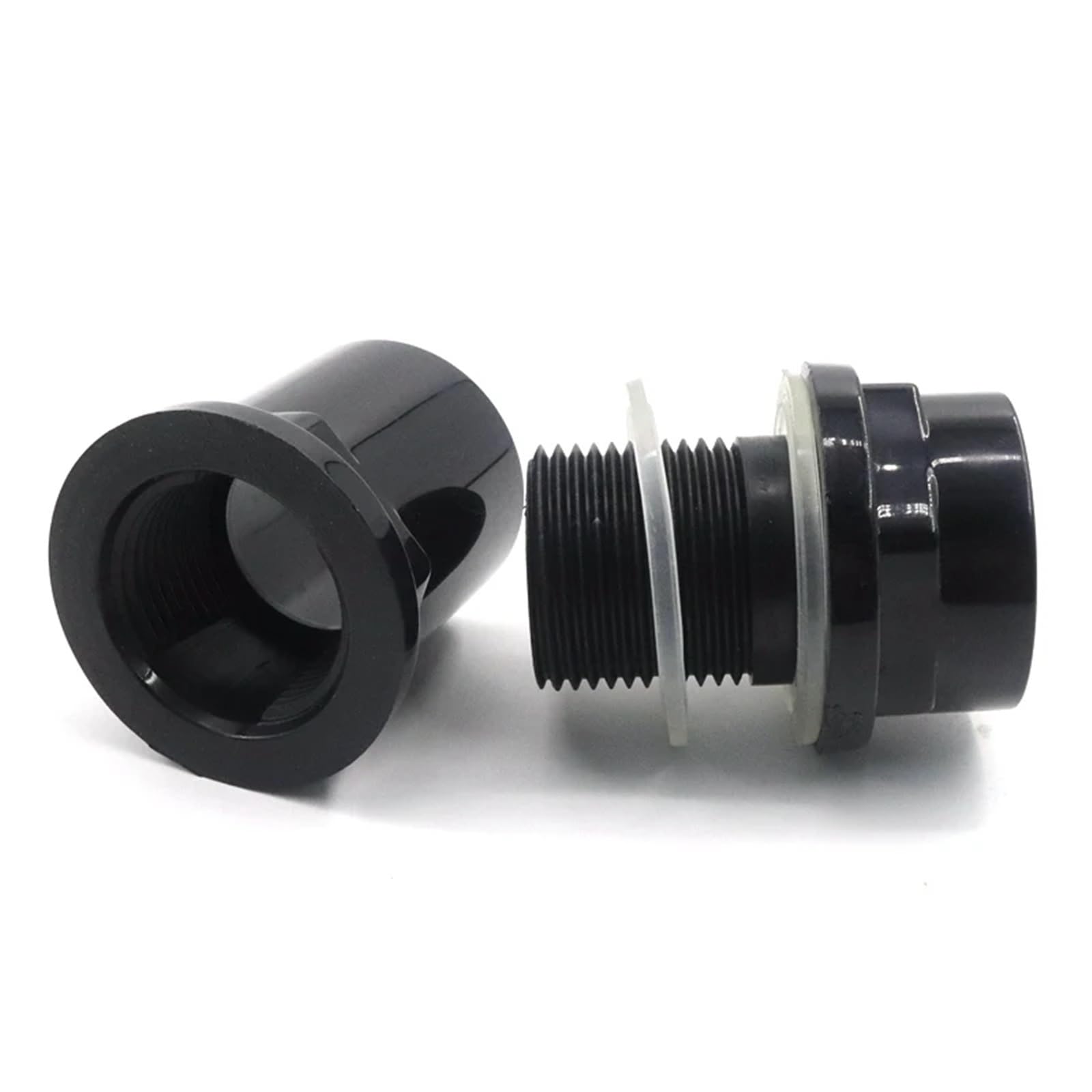 Raccord de Tuyau en PVC, Lot de 2 raccords de Tuyau de Drainage en PVC Noir de 20 à 50 mm for Aquarium et Jardin.(40mm)