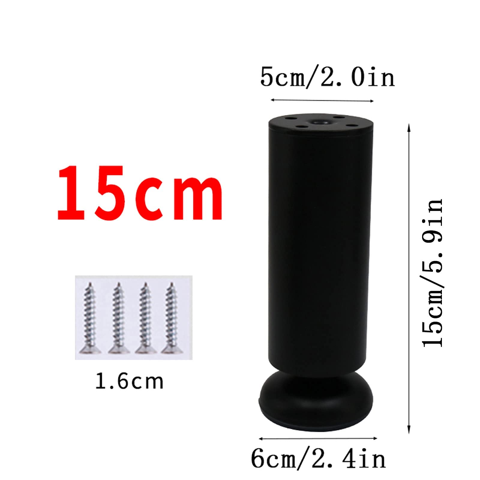 Piedini per mobili Gambe da Tavolo in Metallo Altezza Regolazione Altezza 0-1,6 cm, per Armadio Divani Letto Tavolo Armadio Piedino per mobili Fai da Te Piedino per Divano, 4 Pezzi