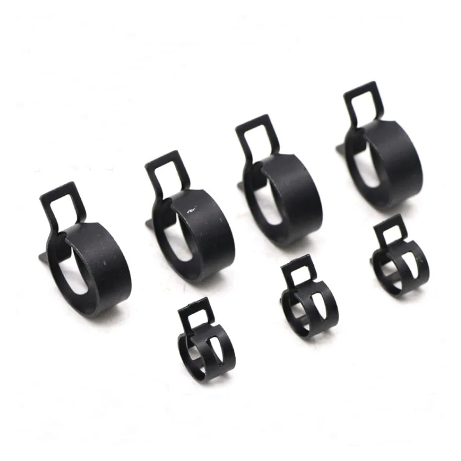 LYVQZPWLRPino de Seguridad, Abrazadera de Manguera de Silicona for vacío, 20 Unidades, de 6 mm a 20 mm, for Combustible, Aceite, Agua, Tubo de Manguera(Black 22mm)