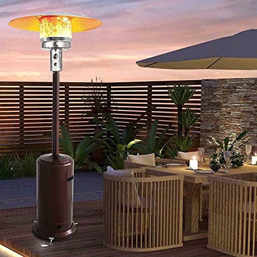 Outdoor Patio Heater Propane Heater - 48000 BTU Rapid Heating Outdoor Heaters Floor Standing Patio Heaters with Portable Wheels and Cover Outdoor Gas Heater for Commercial Residential - Thumbnail 7