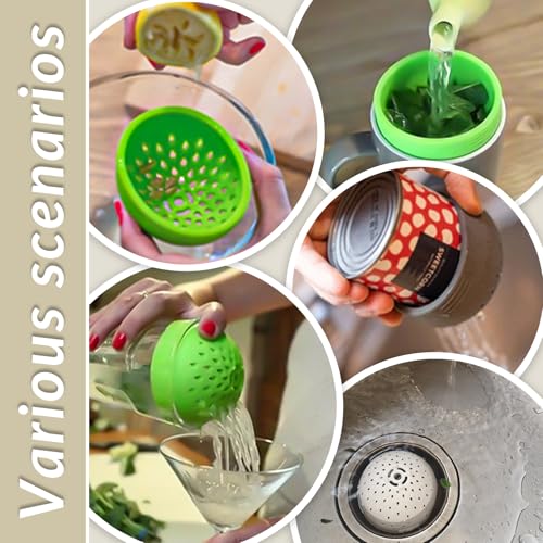 Colador pequeño anidado para cocina silicona blanco miniatura 5