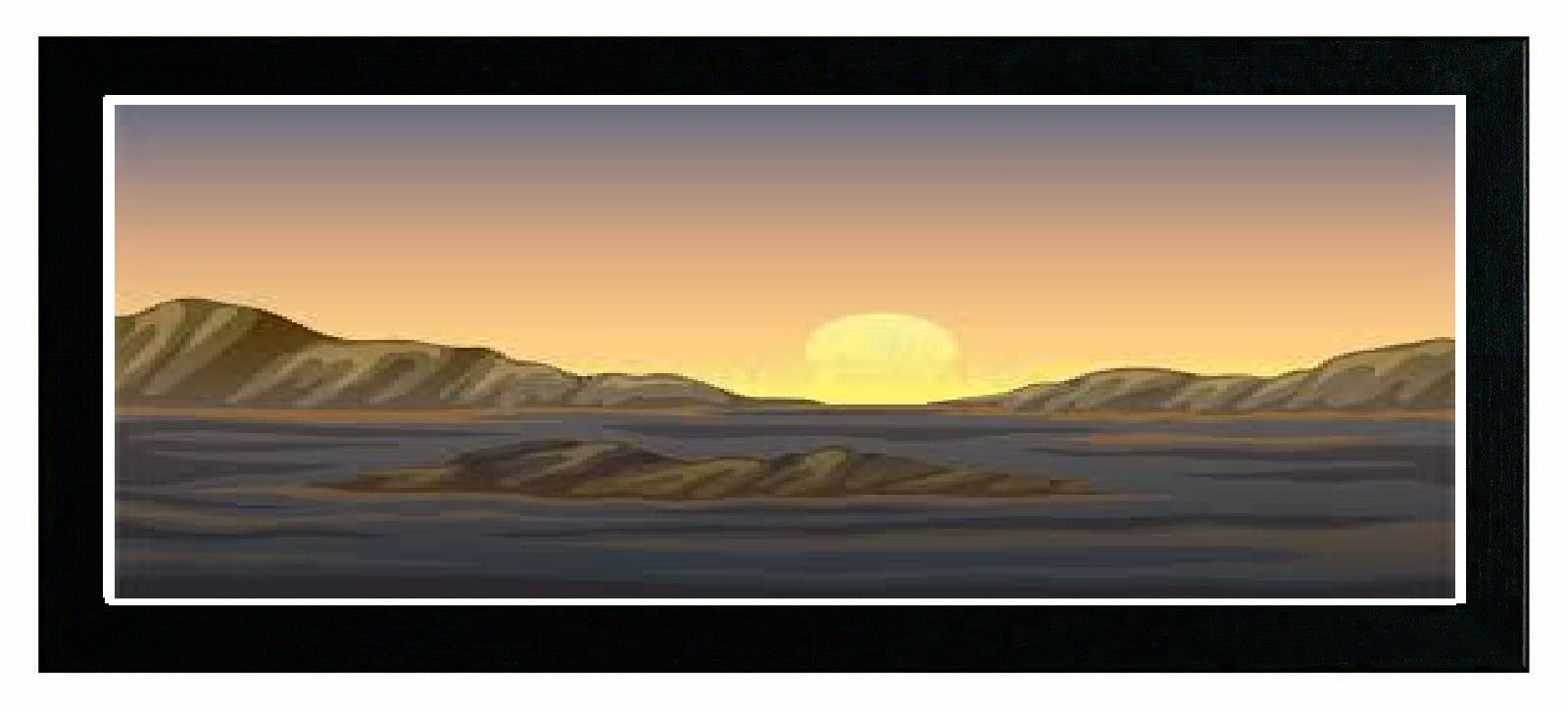 Flat Photo Frames Panoramic Picture Framers Real Wood Poster Frames Black 50cm x 100cm Acrylic Glass Wall Decoration Frames