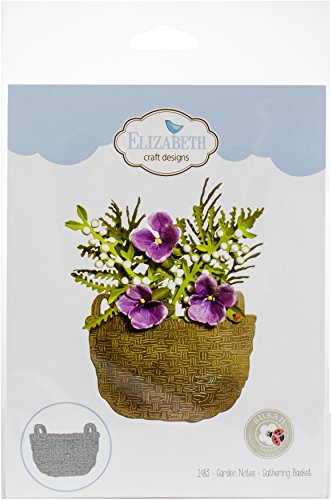 Elizabeth Craft Designs Susan's Club Metal Die, Garden Notes-Gathering Basket, Multicolor