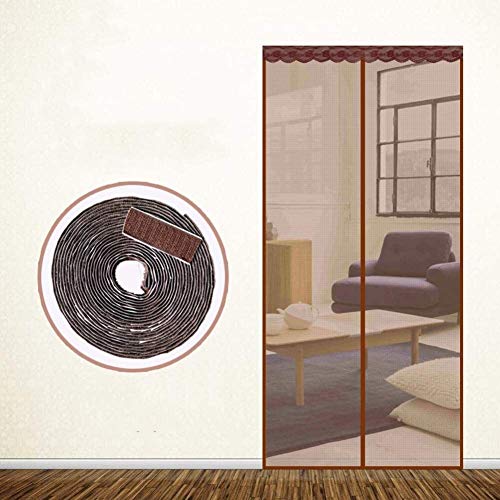 Mr.T Puerta mosquitera Puerta de Pantalla magnética, Sala de Gancho y Bucle magnético Cortina de Mosquito Recámara Verano Cortina del Acoplamiento de -Purple Cortina de Arena Invisible