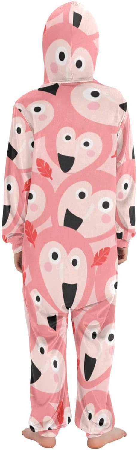 Onesie Pajamas Long Sleeve Hooded Sleepwear Holiday Loungewear for Christmas Home 4-14Y