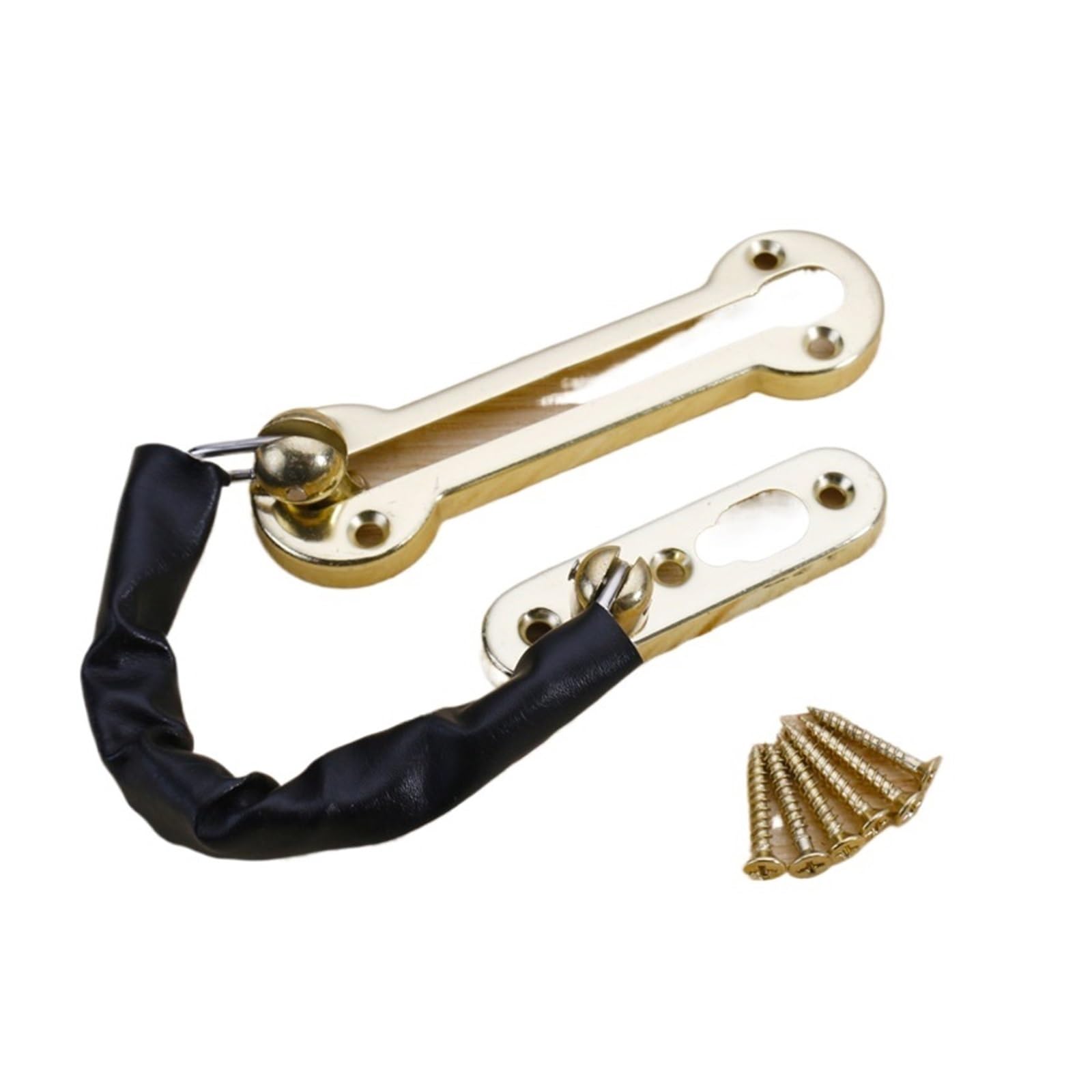 1/2/3pcs Stainless Steel Hotel Door Chain Latch Safety Guard Security Lock Limiter Tools Hardware for Home for Door(Gold,2 PCS)