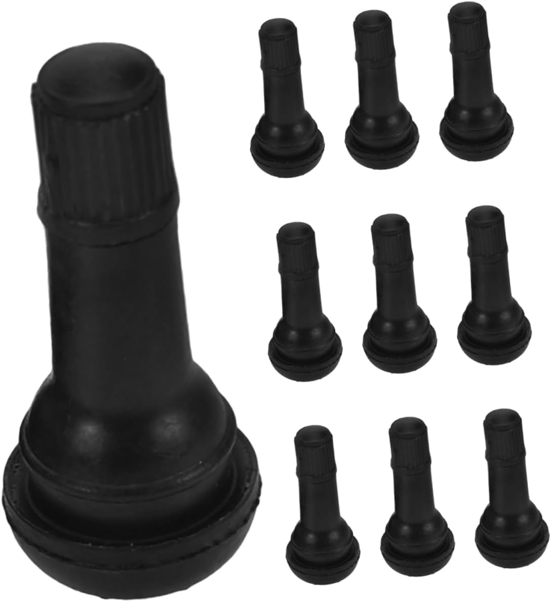 Cabilock 10 Pcs TR413 Rubber Tire Valve Stems Universal Fit for Cars Trucks Motorcycles Sturdy Tubeless Air Valve for Tire Repair