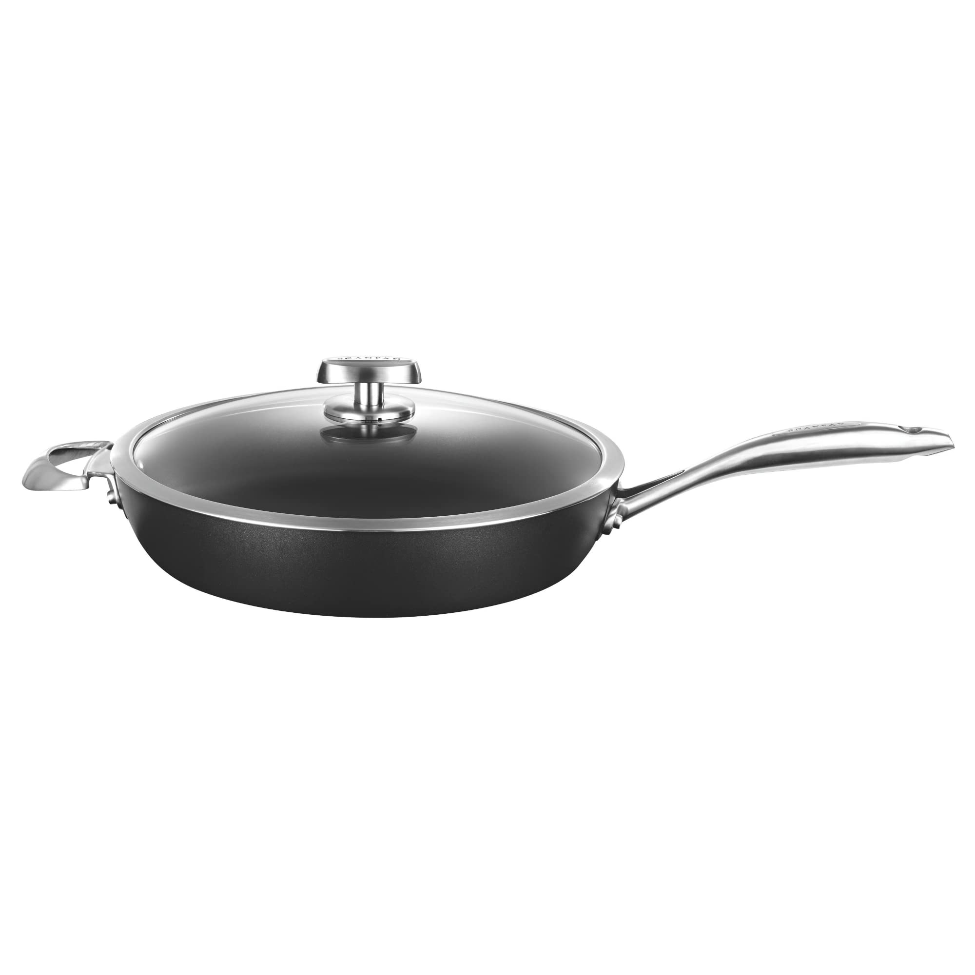 ScanpanPro IQ 4.25 qt Covered Saute Pan - Easy-to-Use Nonstick Cookware - Dishwasher, Metal Utensil & Oven Safe - Made by Hand in Denmark