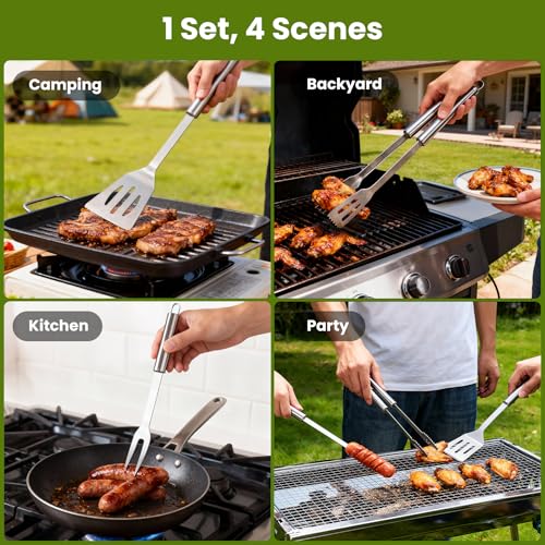 Kit de Accesorios para Parrilla 4 Piezas Acero Inoxidable miniatura 7