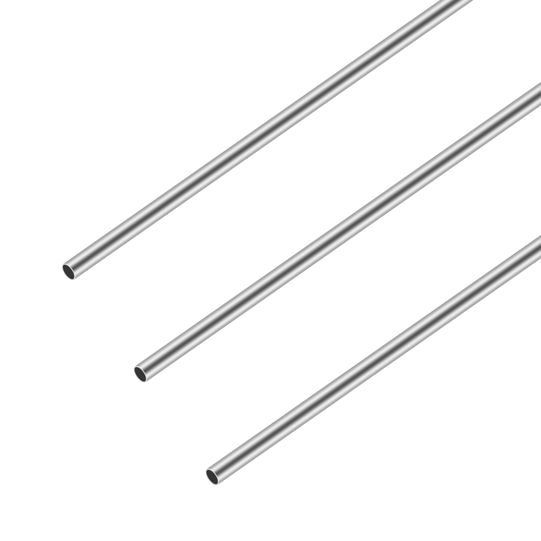 Imeistek 304 Stainless Steel Round Tube, 10Mm Od X 0.3Mm Wall Thick 300Mm Length Seamless Metal Straight Tube Industrial Straight Round Pipe (3Pcs)
