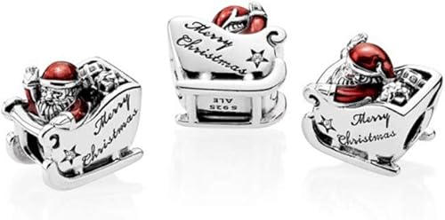 Miniatura 2 de Christmas Charms fits Pandora Charms Moments Bracelets Xmas Santa Sterling Silver Dangle Beads for Jewelry Making