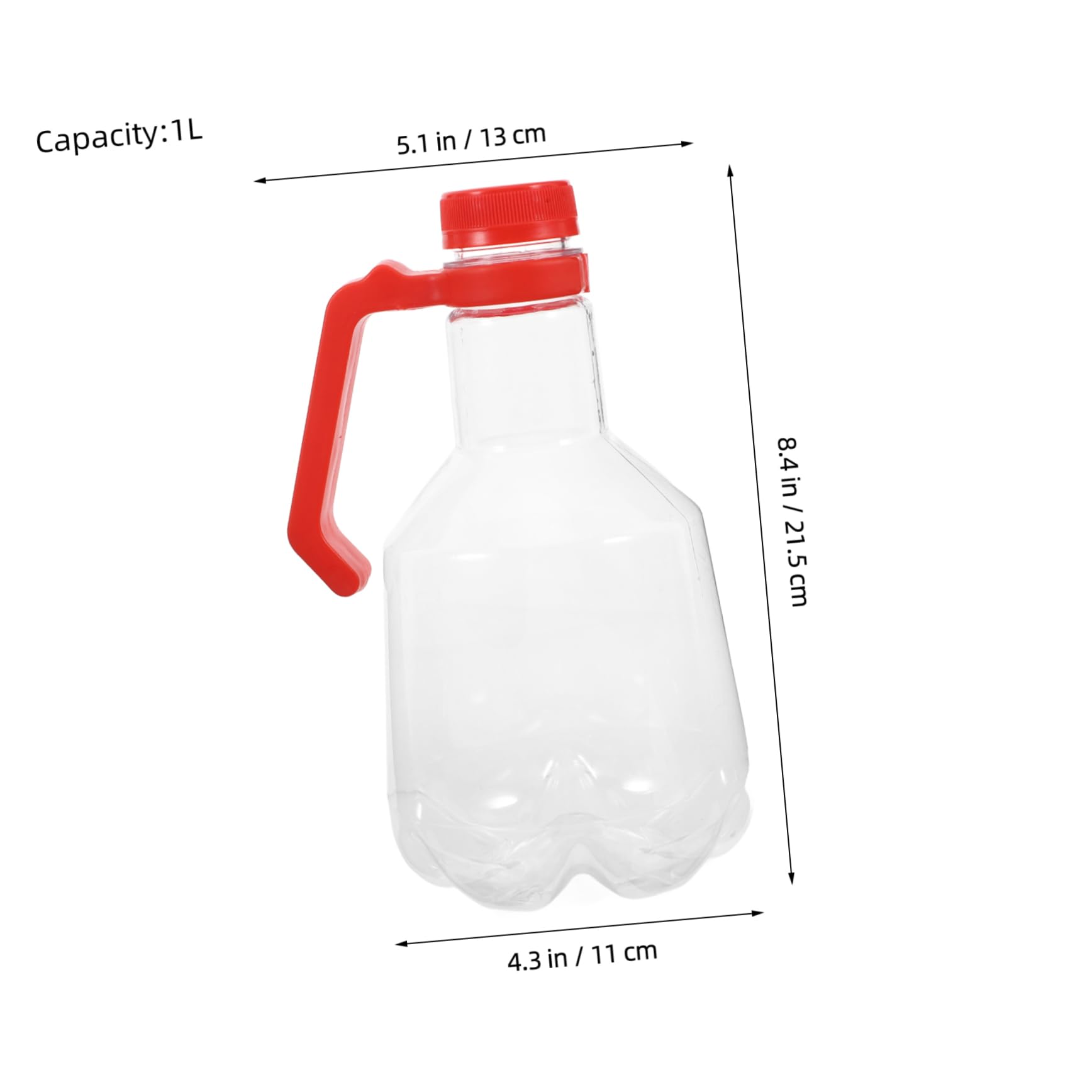 Luxshiny 2Pcs Food Grade Plastic with Handle and Lid Portable Beverage Dispenser for Home Bar Ktv Nightclub Versatile and Drink Containers for Takeout