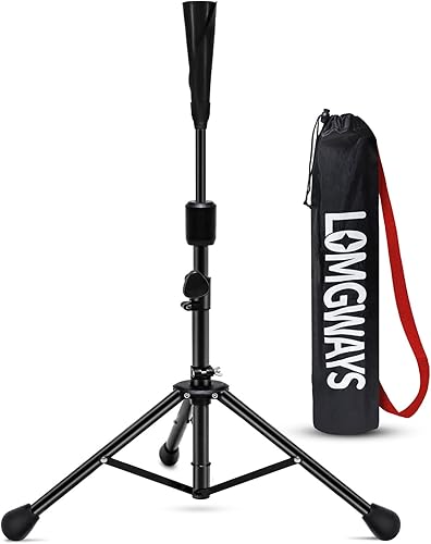 Baseball Batting tee for Adults and Youth Teens, Portable Tripod Stand Base Tee Easy Adjustable Height 27 to 46 inches for Hitting Training