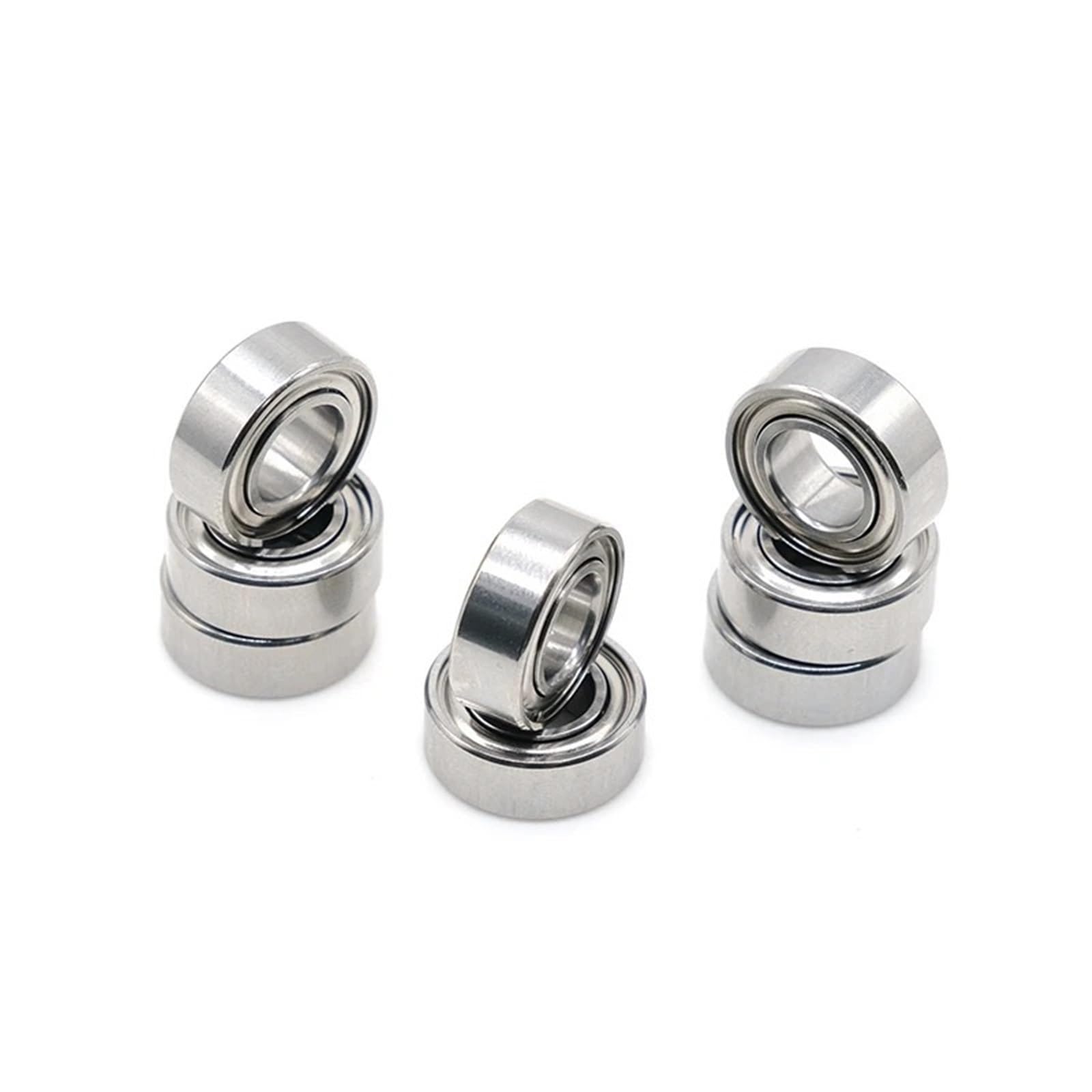 Rodamientos de bolas de ranura profunda de acero inoxidable S687ZZ de 7 x 14 x 3,5 mm (10 unidades)