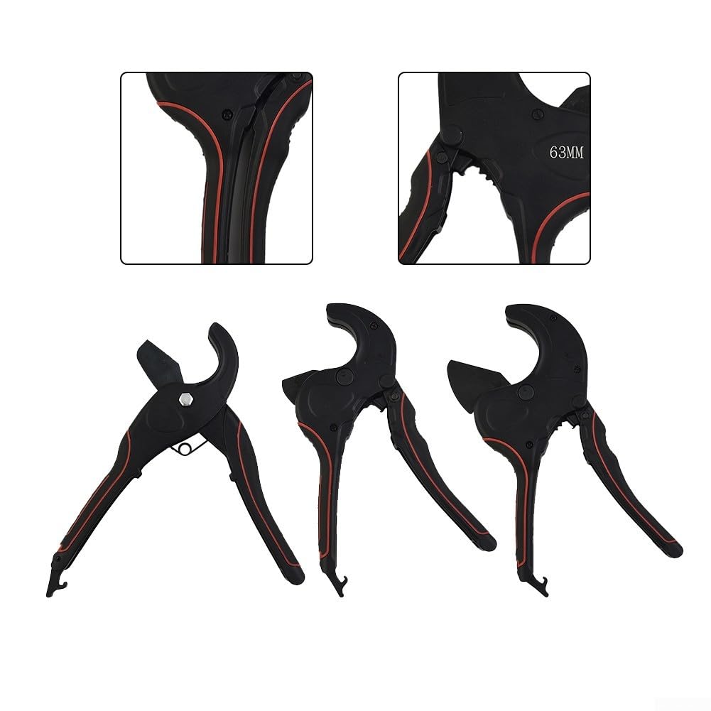 Tijeras de tubo de PVC con mango ergonómico para cortes sin esfuerzo en tubos de 0 75 mm sin rebabas (75 mm)