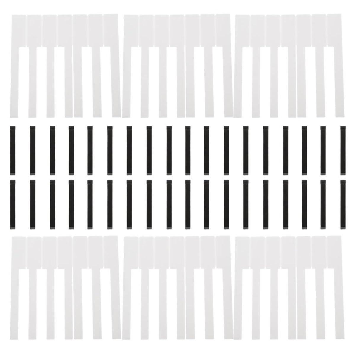 Accesorios para Piano 88 Piezas de Reemplazo de Tapas de Teclas de Piano en Acrílico y Plástico para Reparación y Mantenimiento