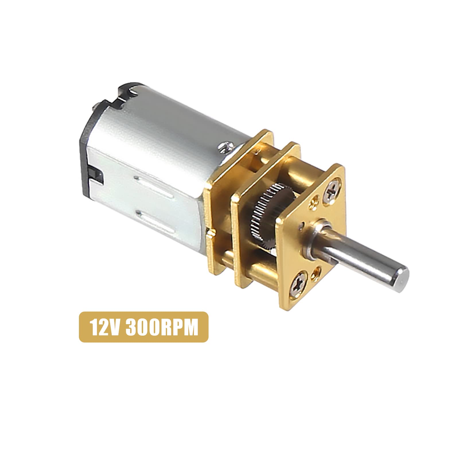 Alinan 2pcs 12V 300RPM N20 High Torque Speed Reduction Geared Motor with Metal Gearbox Motor for Smart Car DIY RC Toys