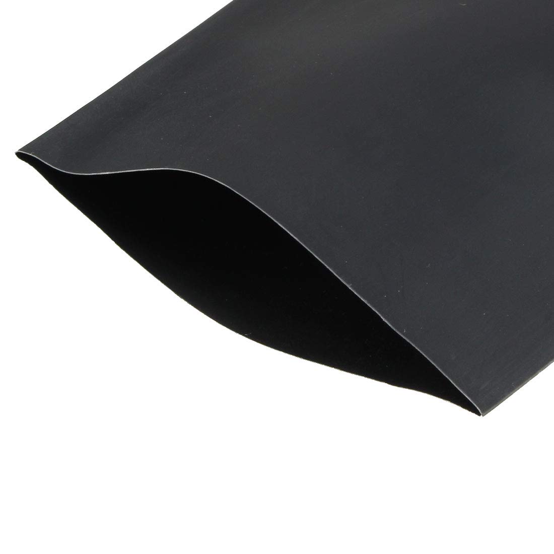 sourcing map czarny 70 mm średnica 110 mm płaska szerokość 2:1 rura poliolefinowa rurka termokurczliwa rura termokurczliwa 1 m